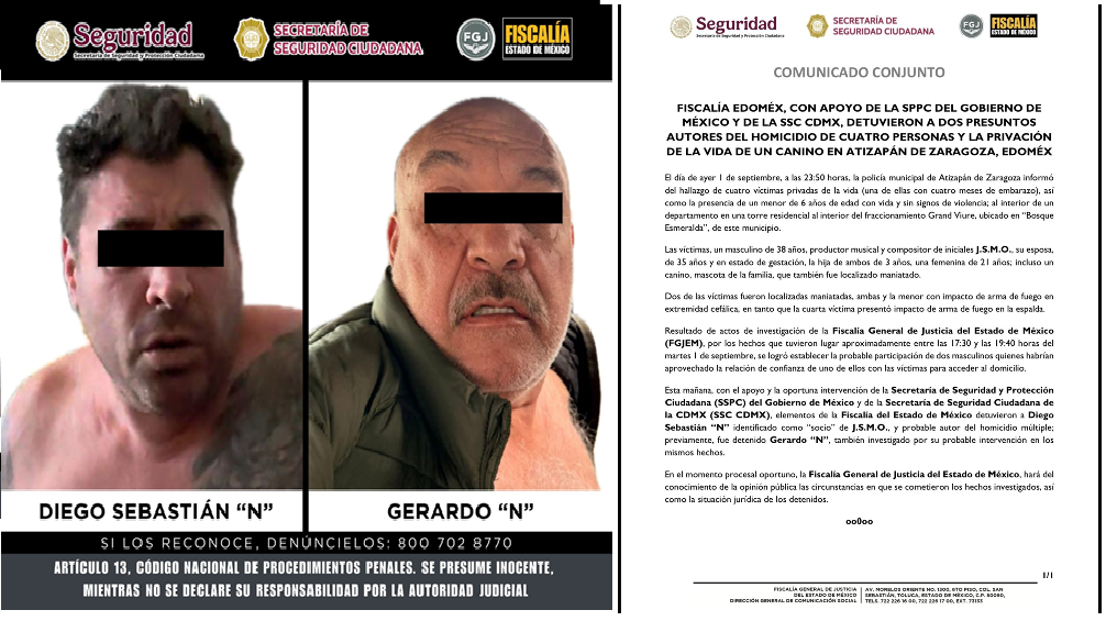 LA FGJEM REVELÓ MÁS DETALLES SOBRE EL MÓVIL Y EL HOMICIDIO DEL TECLADISTA DEL GRUPO CAMILO SÉPTIMO