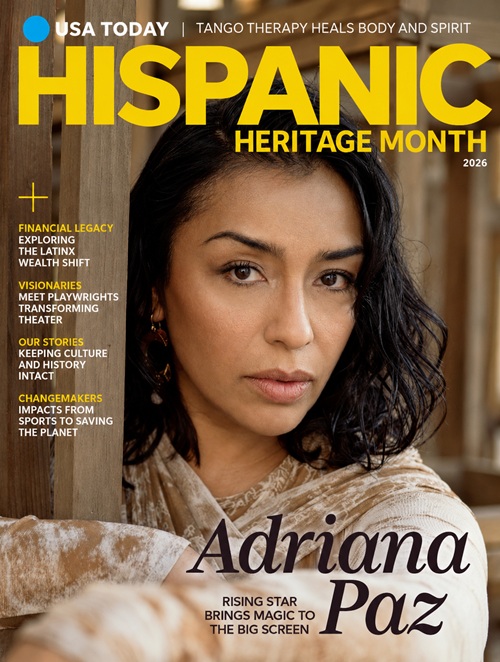 ADRIANA PAZ, PORTADA DE LA EDICIÓN 2026 DE HISPANIC HERITAGE MONTH DE USA TODAY