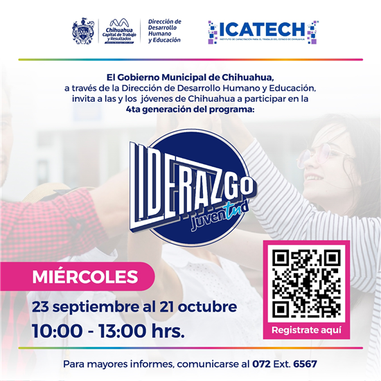 INVITA MUNICIPIO A LOS JÓVENES DE LA CAPITAL A FORMAR PARTE DE LA 4TA GENERACIÓN DEL DIPLOMADO 