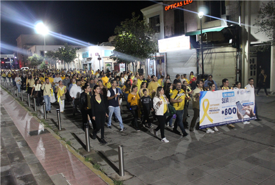 CON CAMINATA “LUCES POR LA VIDA”, SENSIBILIZA MUNICIPIO SOBRE LA PREVENCIÓN DEL SUICIDIO