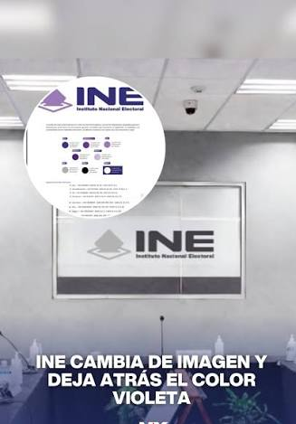  INE MODIFICÓ NUEVAMENTE SU IDENTIDAD INSTITUCIONAL Y SUSTITUIRÁ LOS TONOS LILAS Y VIOLETAS POR UNA GAMA DE GRISES