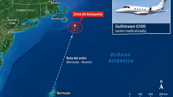 LA GUARDIA COSTERA DE EU INFORMÓ ESTE SÁBADO INICIO UN OPERATIVO DE BÚSQUEDA DE UN AVIÓN GULFSTREAM CON 6 PERSONAS A BORDO 