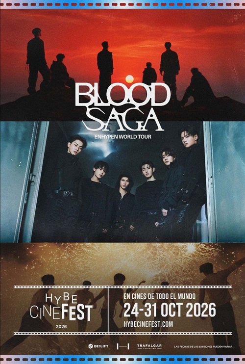 ENHYPEN LLEVA EL UNIVERSO DE  'BLOOD SAGA' A LA PANTALLA GRANDE  COMO PARTE DE HYBE CINE FEST 2026