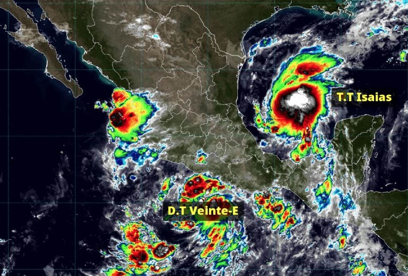 CONAGUA Y EL METEOROLÓGICO NACIONAL ALERTÓ POR LA PRESCENCIA DE TRES CICLONES EN AMBAS COSTAS