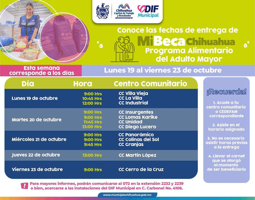 CONOCE LAS FECHAS DE ENTREGA DEL PROGRAMA ALIMENTARIO