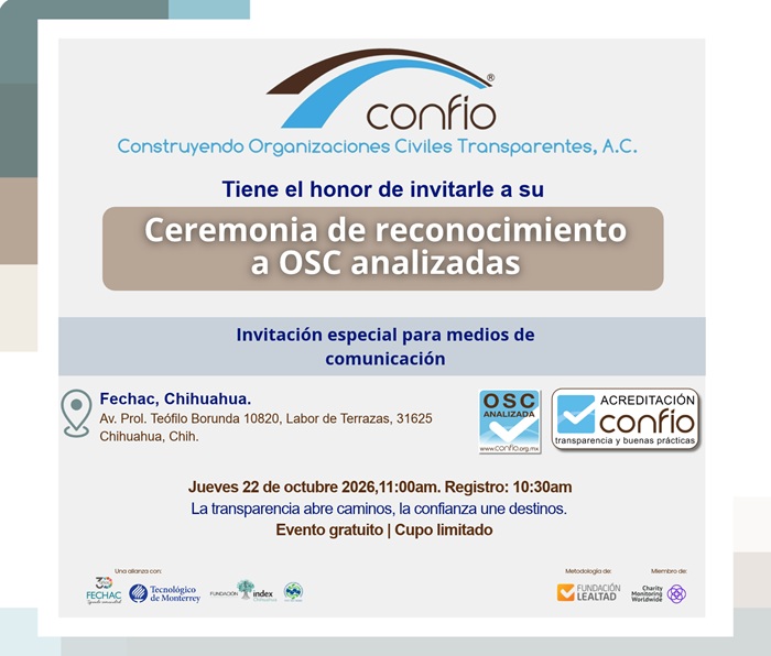 CONSTRUYENDO ORGANIZACIONES CIVILES TRANSPARENTES, A.C.