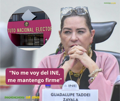 LA CONSEJERA PRESIDENTA DEL INE, GUADALUPE TADDEI, AFIRMÓ QUE SEGUIRÁ AL FRENTE DEL ORGANISMO.