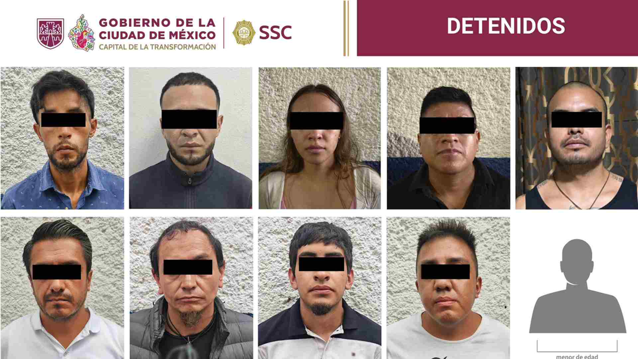 DETIENEN A 10 PERSONAS POR PRESUNTA VENTA DE DROGA EN LA VENUSTIANO CARRANZA