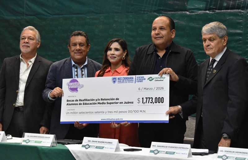 ENTREGA SEYD BECAS A CERCA DE 600 ESTUDIANTES DEL CONALEP EN CIUDAD JUÁREZ