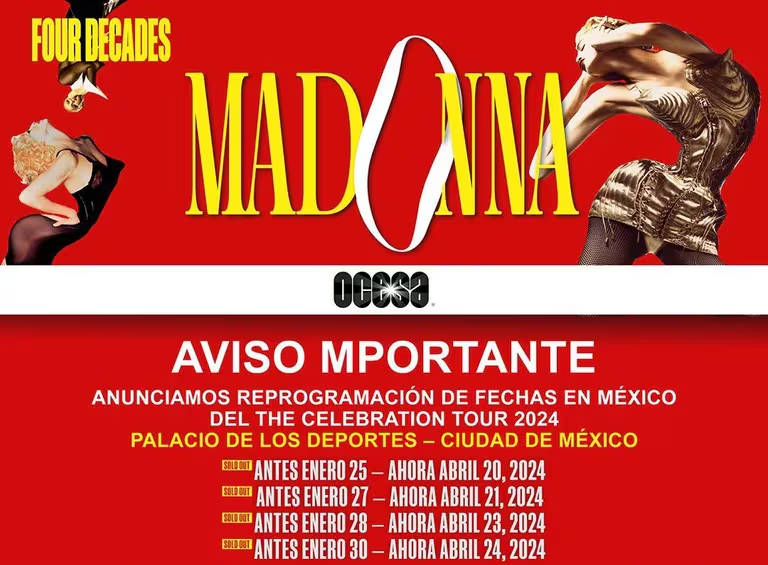 MADONNA PRESENTA SU ‘THE CELEBRATION TOUR’ EN LA CIUDAD DE MÉXICO