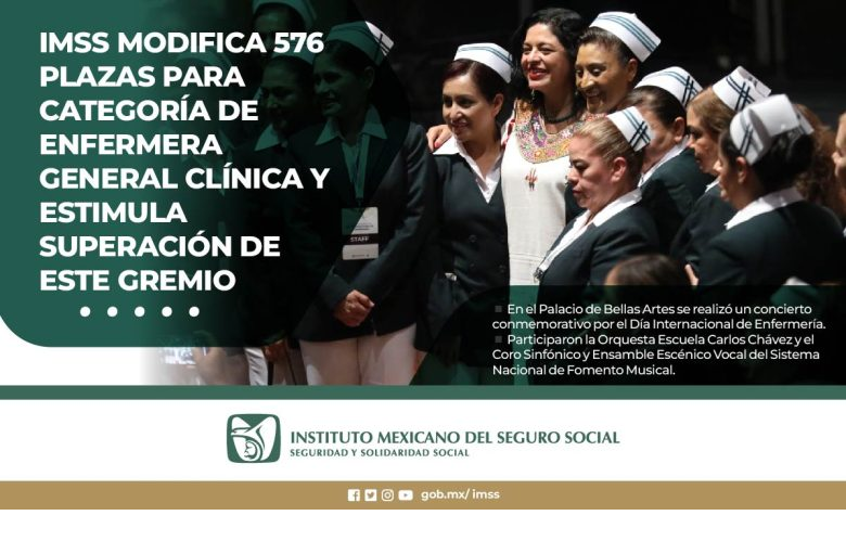 IMSS MODIFICA 576 PLAZAS PARA CATEGORÍA DE ENFERMERA GENERAL CLÍNICA Y ESTIMULA SUPERACIÓN DE ESTE GREMIO