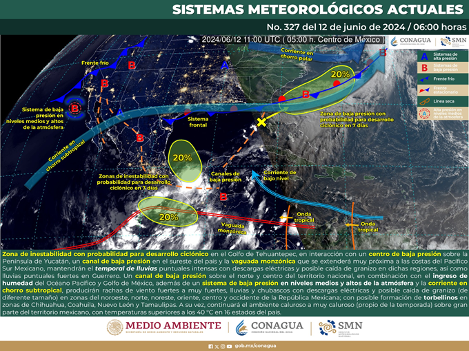 LLUVIAS AISLADAS EN CHIHUAHUA, COAHUILA, NUEVO LEÓN Y SAN LUIS POTOSÍ