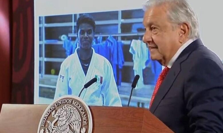 AMLO EXPRESÓ SU RECONOCIMIENTO A LA JUDOCA MEXICANA PRISCA AWITI POR OBTENER LA MEDALLA DE PLATA EN LOS JUEGOS OLÍMPICOS DE PARÍS 2024.