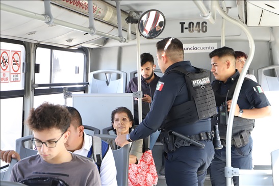 RECORREN POLICÍAS MUNICIPALES RUTA TRONCAL DEL BOWI PARA GARANTIZAR SEGURIDAD DE USUARIOS