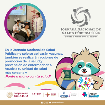 INVITA SECRETARÍA DE SALUD A PARTICIPAR EN LA JORNADA NACIONAL DE SALUD PÚBLICA