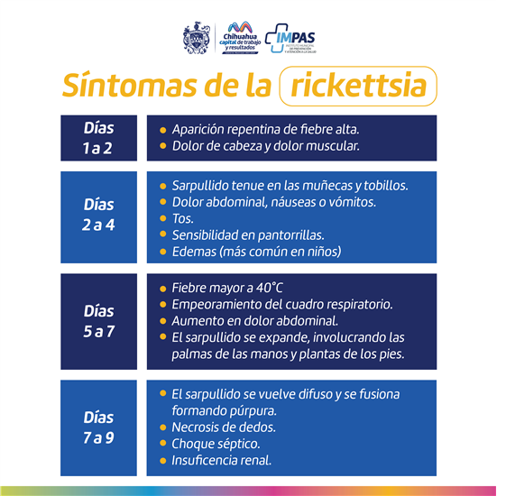 COMPARTE IMPAS SÍNTOMAS PARA DETECTAR DE LA RICKETTSIA