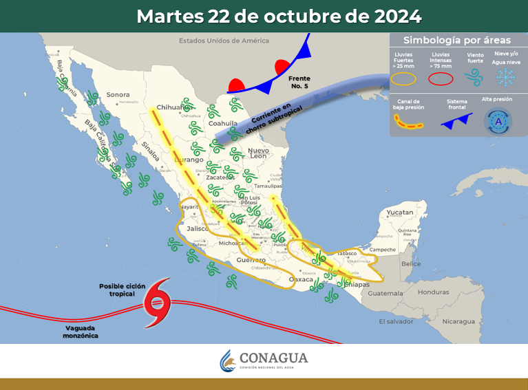 SE ORIGINARÁN VIENTOS FUERTES CON TOLVANERAS EN EL NORTE DEL PAÍS