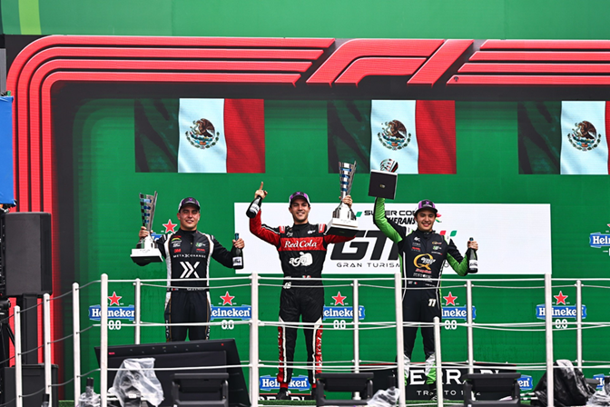 SALVADOR DE ALBA JR, GANÓ LA CARRERA 1 DE LA GTM DE SÚPER COPA ROSHFRANS, EN EL GP DE LA CIUDAD DE MÉXICO PRESENTADO POR HEINEKEN