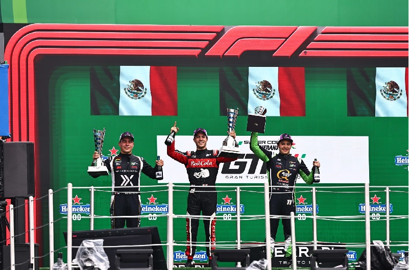 SALVADOR DE ALBA JR, GANÓ LA CARRERA 1 DE LA GTM DE SÚPER COPA ROSHFRANS, EN EL GP DE LA CIUDAD DE MÉXICO PRESENTADO POR HEINEKEN