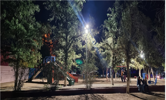 ILUMINA GOBIERNO MUNICIPAL OTROS TRES PARQUES CON NUEVAS LÁMPARAS LED