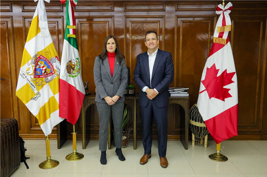 RECIBE ALCALDE MARCO BONILLA A NUEVA CÓNSUL DE CANADÁ EN MONTERREY