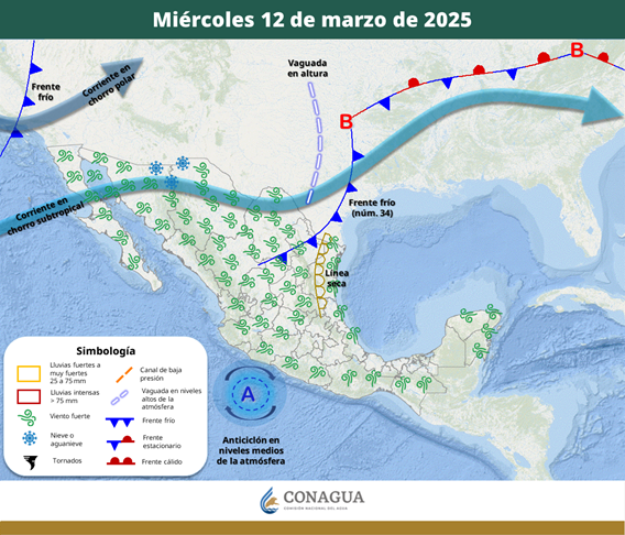 PROBABILIDAD DE CAÍDA DE NIEVE O AGUANIEVE EN ZONAS MONTAÑOSAS DE SONORA Y CHIHUAHUA