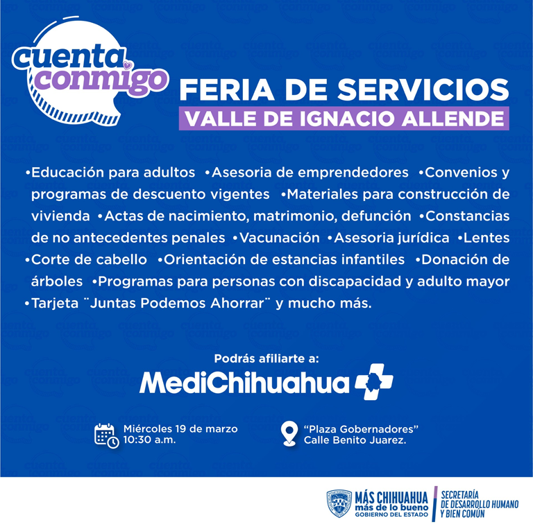 LLEVA ESTADO FERIA DE SERVICIOS “CUENTA CONMIGO” A LA LOCALIDAD DE VALLE DE IGNACIO ALLENDE