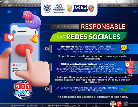 PIDE POLICÍA CIBERNÉTICA DEL MUNICIPIO UTILIZAR LAS REDES SOCIALES DE MANERA RESPONSABLE PARA EVITAR SER VÍCTIMAS DE DELITOS