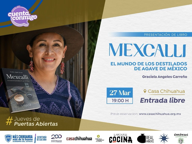 PRESENTARÁ GRACIELA ÁNGELES CARREÑO SU LIBRO “MEXCALLI” ESTE JUEVES DE PUERTAS ABIERTAS EN CASA CHIHUAHUA