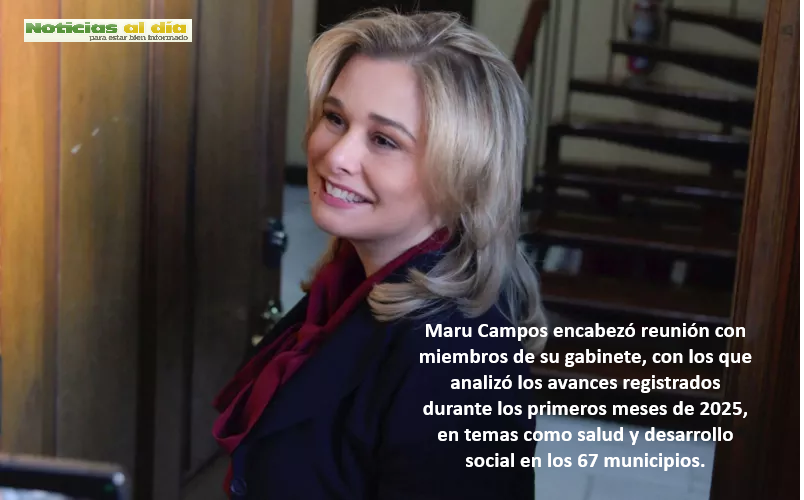 MARU CAMPOS PRESIDE REUNIÓN CON MIEMBROS DEL GABINETE ESTATAL