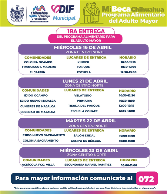 INICIA MUNICIPIO ENTREGA DEL PROGRAMA ALIMENTARIO PARA EL ADULTO MAYOR EN ZONA RURAL