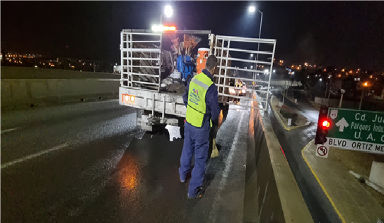 REFUERZA MUNICIPIO LIMPIEZA NOCTURNA EN VIALIDADES EN LO QUE VA DE ABRIL