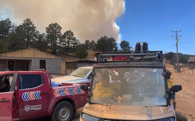 TRABAJA  PROTECCIÓN CIVIL PARA COMBATIR INCENDIOS FORESTALES EN LA REGIÓN DE GUERRERO