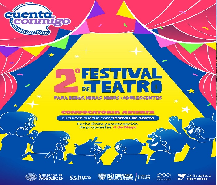 INVITA CULTURA A COMPAÑÍAS TEATRALES A PARTICIPAR EN LA CONVOCATORIA DEL 2° FESTIVAL DE TEATRO PARA BEBÉS, NIÑAS, NIÑOS Y ADOLESCENTES