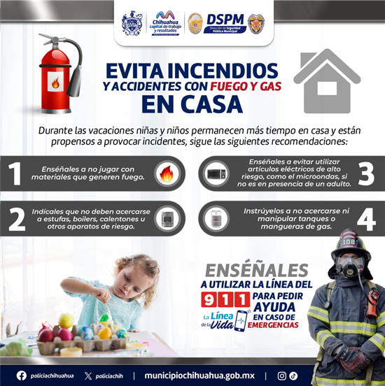 EMITE BOMBEROS RECOMENDACIONES PARA EVITAR INCIDENTES CON NIÑAS Y NIÑOS QUE ESTÁN MÁS TIEMPO EN CASA