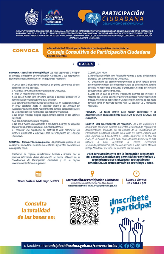 CONOCE CÓMO FUNCIONA EL CONSEJO CONSULTIVO DE PARTICIPACIÓN CIUDADANA: MUNICIPIO