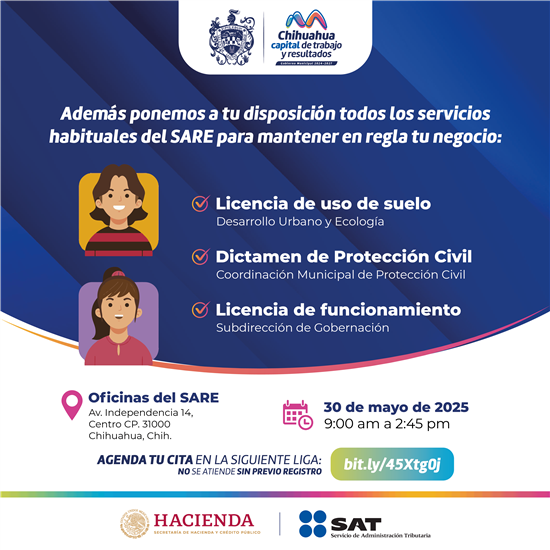 ESTE 30 DE MAYO ESTARÁ DISPONIBLE EL PROGRAMA “SAT EN EL SARE”: MUNICIPIO