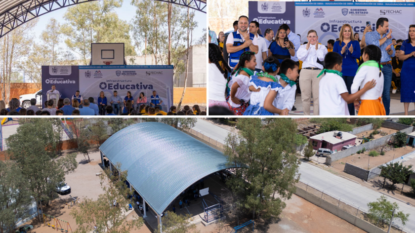 INAUGURAN FECHAC, AYUNTAMIENTO DE CHIHUAHUA Y GOBIERNO ESTATAL DOMO ESCOLAR CON INVERSIÓN DE 2.9 MDP