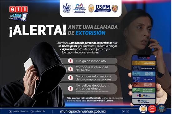 PIDE POLICÍA MUNICIPAL HACER CASO OMISO A LLAMADAS DE EXTORSIONADORES