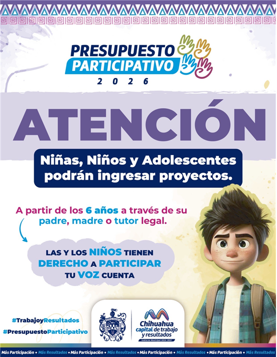 INVITA MUNICIPIO A NIÑAS, NIÑOS Y ADOLESCENTES AL PRESUPUESTO PARTICIPATIVO 2026