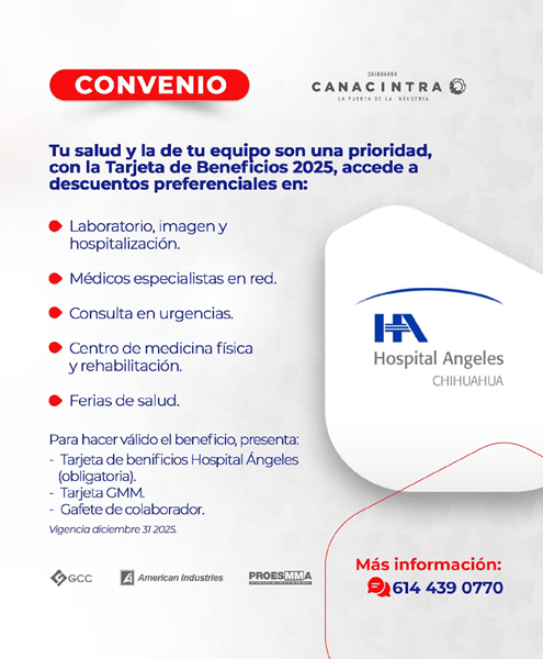 CONVENIO CANACINTRA - HOSPITAL ÁNGELES