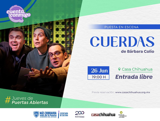 “JUEVES DE PUERTAS ABIERTAS” TE INVITA A LA PUESTA EN ESCENA “CUERDAS”
