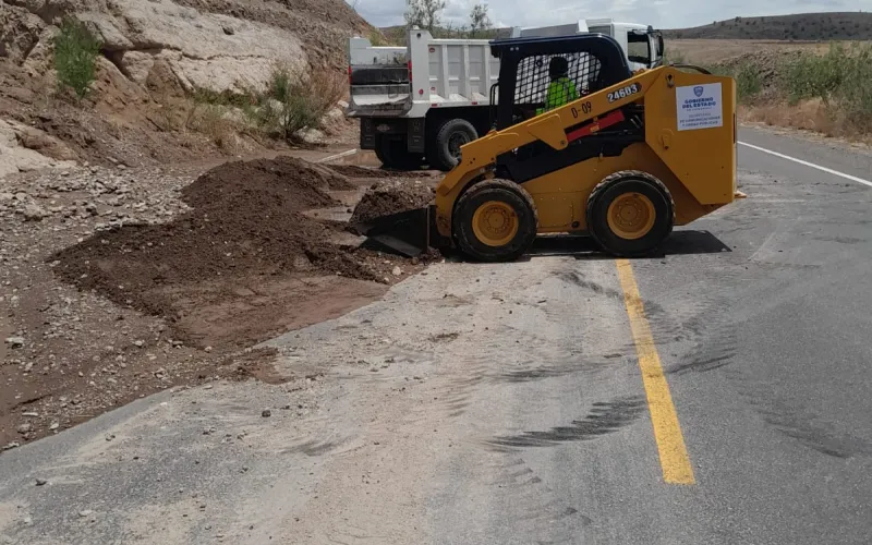 TRABAJA SCOP EN TRAMOS CARRETEROS AFECTADOS POR LA LLUVIA