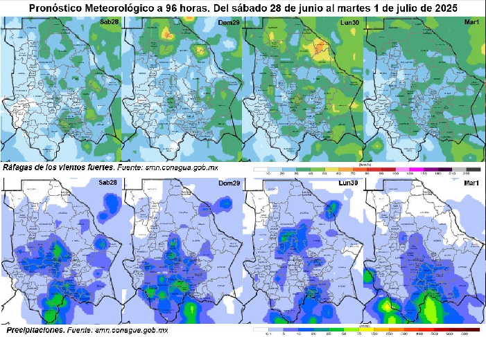 MANTIENE CEPC ALERTA POR FUERTES LLUVIAS PARA ESTE SÁBADO Y DOMINGO EN EL ESTADO