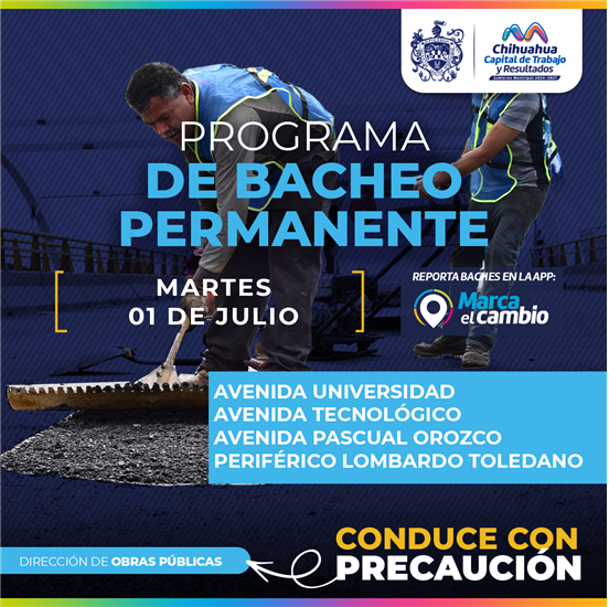 POR LLUVIAS, CUBRIRÁ MUNICIPIO BACHES CON MATERIAL FRESADO PROVISIONALMENTE EN ZONAS PRIORITARIAS