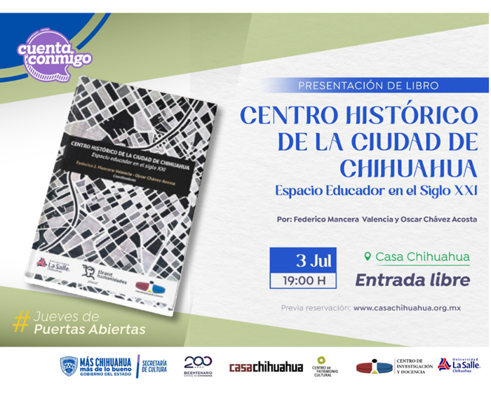 -PRESENTACIÓN DE LIBRO EN CASA CHIHUAHUA – JUEVES DE PUERTAS ABIERTAS