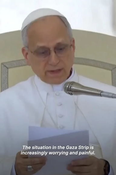 EL PAPA LEÓN XIV REITERÓ SU LLAMADO A UN “INMEDIATO ALTO AL FUEGO” EN GAZA TRAS EL ATAQUE ISRAELÍ CONTRA LA PARROQUIA SAGRADA FAMILIA