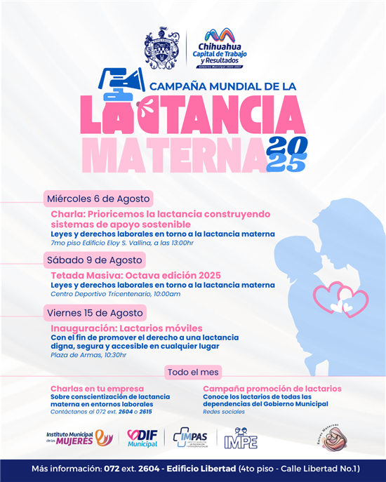 PRESENTA MUNICIPIO AGENDA DE ACTIVIDADES PARA CONCIENTIZAR SOBRE LA LACTANCIA MATERNA