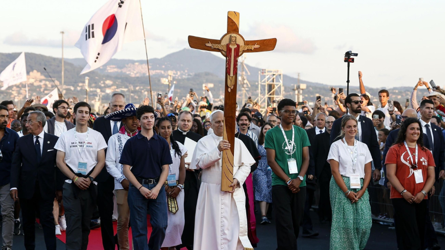 EL PAPA LEÓN XIV EN EL ACTO CENTRAL DEL JUBILEO DE LA JUVENTUD, EN ROMA.