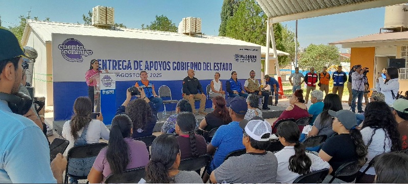 ENTREGA GOBIERNO DEL ESTADO APOYOS A FAMILIAS AFECTADAS POR LLUVIAS EN LA ZONA NORTE DE LA CIUDAD DE CHIHUAHUA